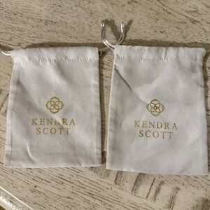 LOT OF 3 Kendra Scott Jewelry Dust Bag Travel Pouches (Bags Only) 5.5 X 4.25 In